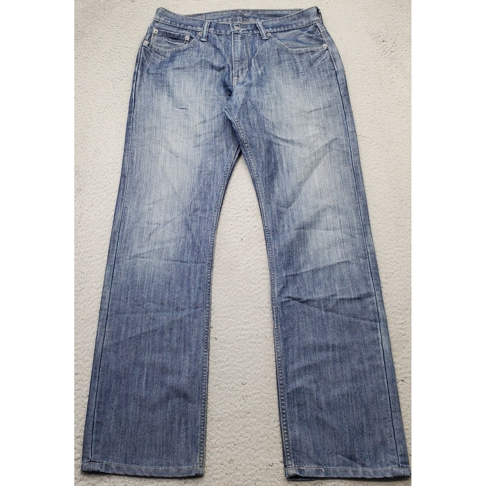 Levi's 514 Jeans Mens 32x32 Blue Denim Faded Red Tab Streetwear Straight Leg
